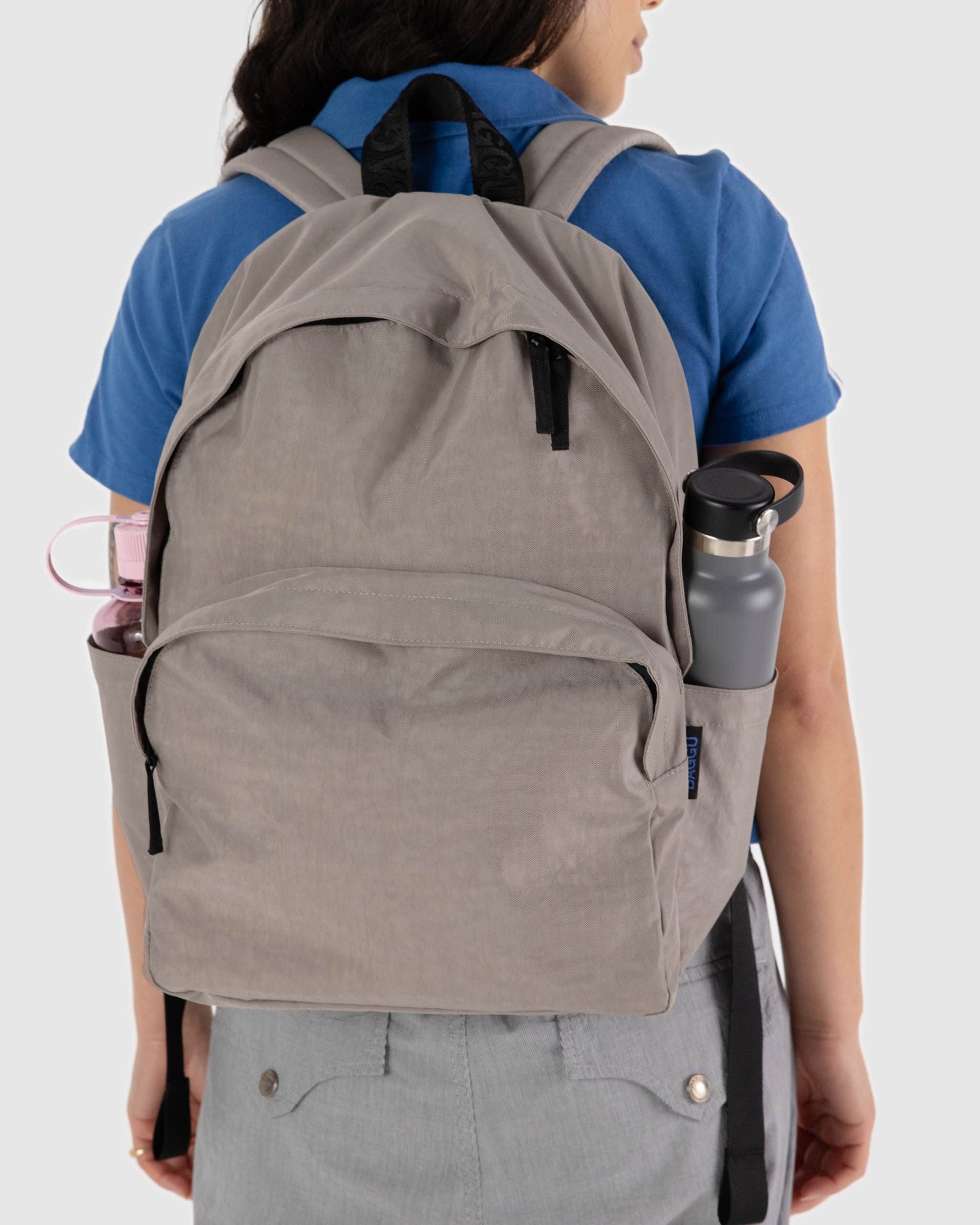 Large Nylon Backpack in Dove | Baggu Fall '24