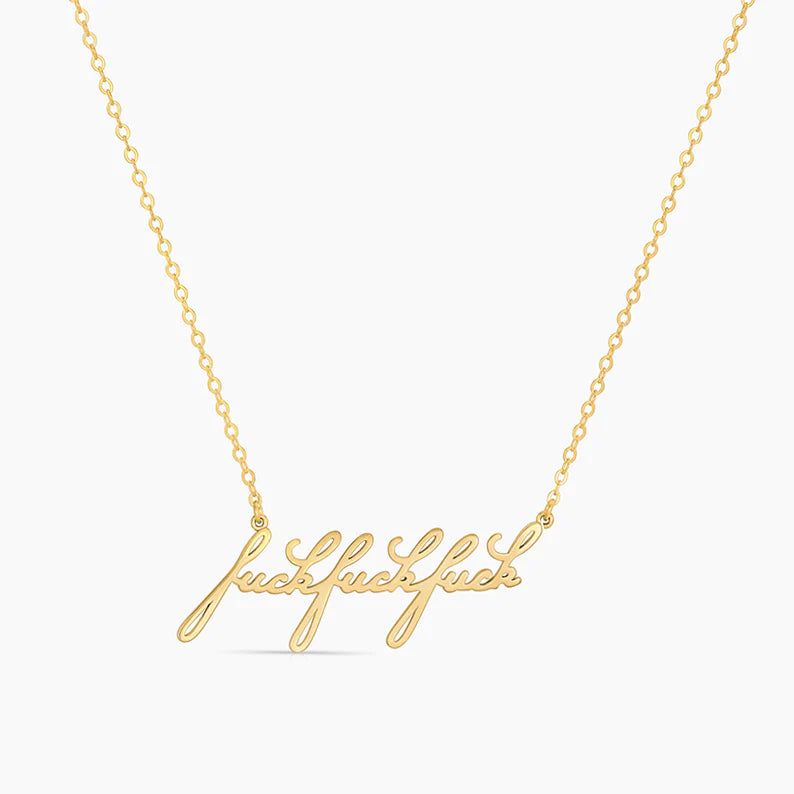 Fuck Fuck Fuck Necklace 14K gold plated | Thatch