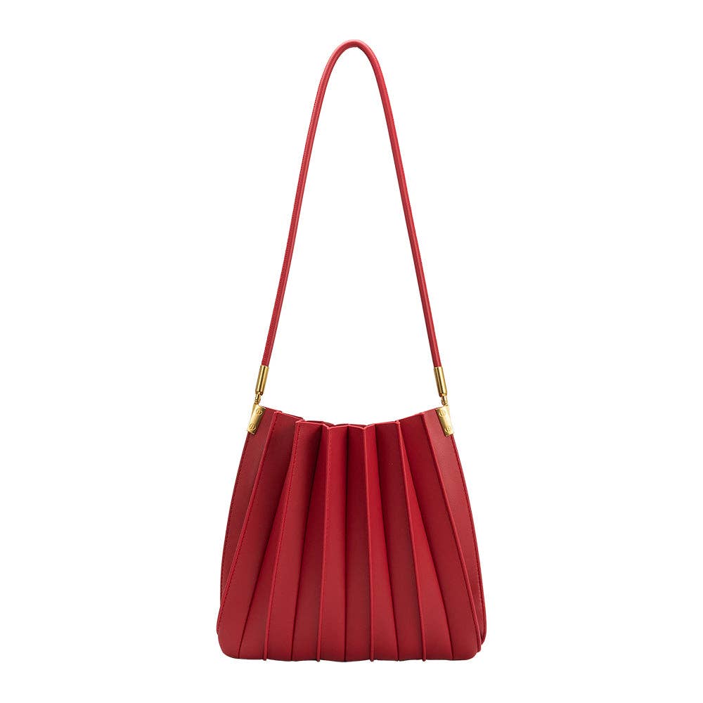 Carrie Red Medium Shoulder Bag | Melie Bianco