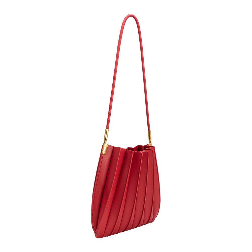 Carrie Red Medium Shoulder Bag | Melie Bianco