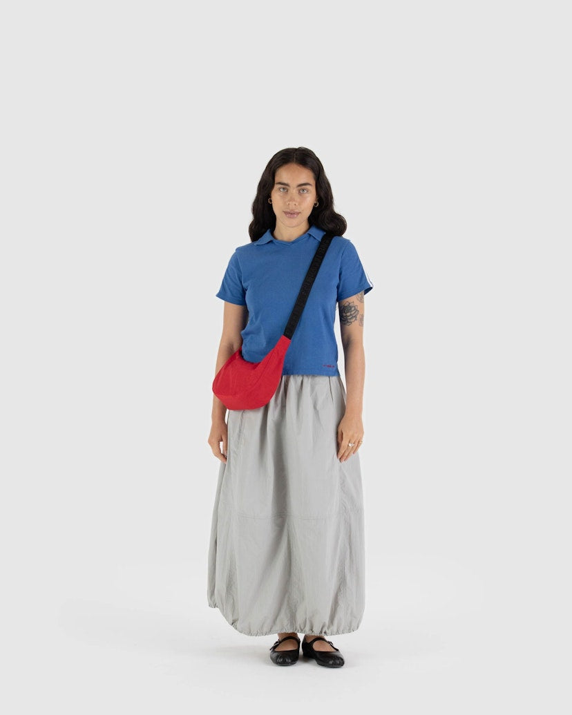 Small Nylon Crescent Bag in Candy Apple | Baggu