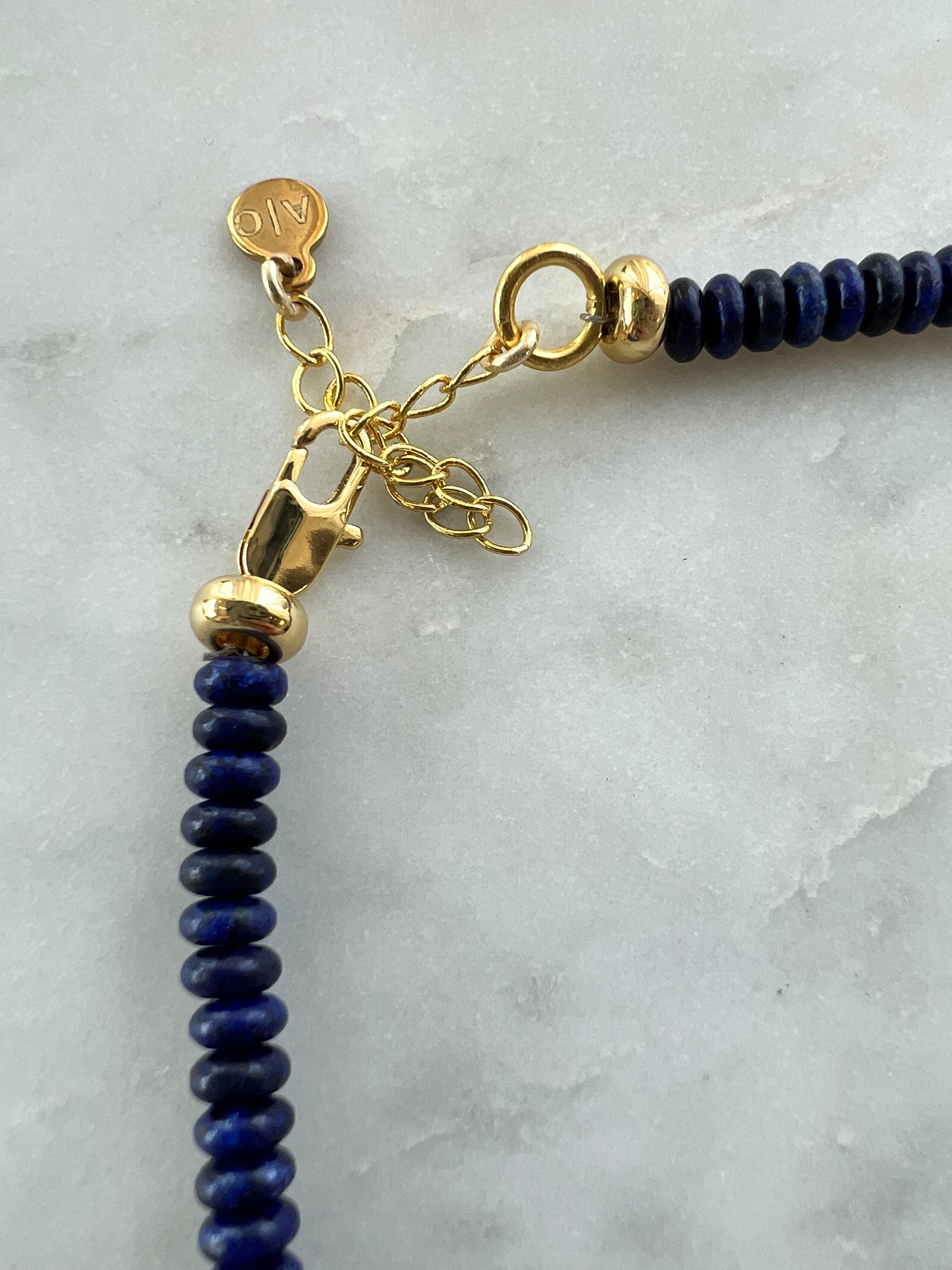 Micro Bead Necklace in Navy