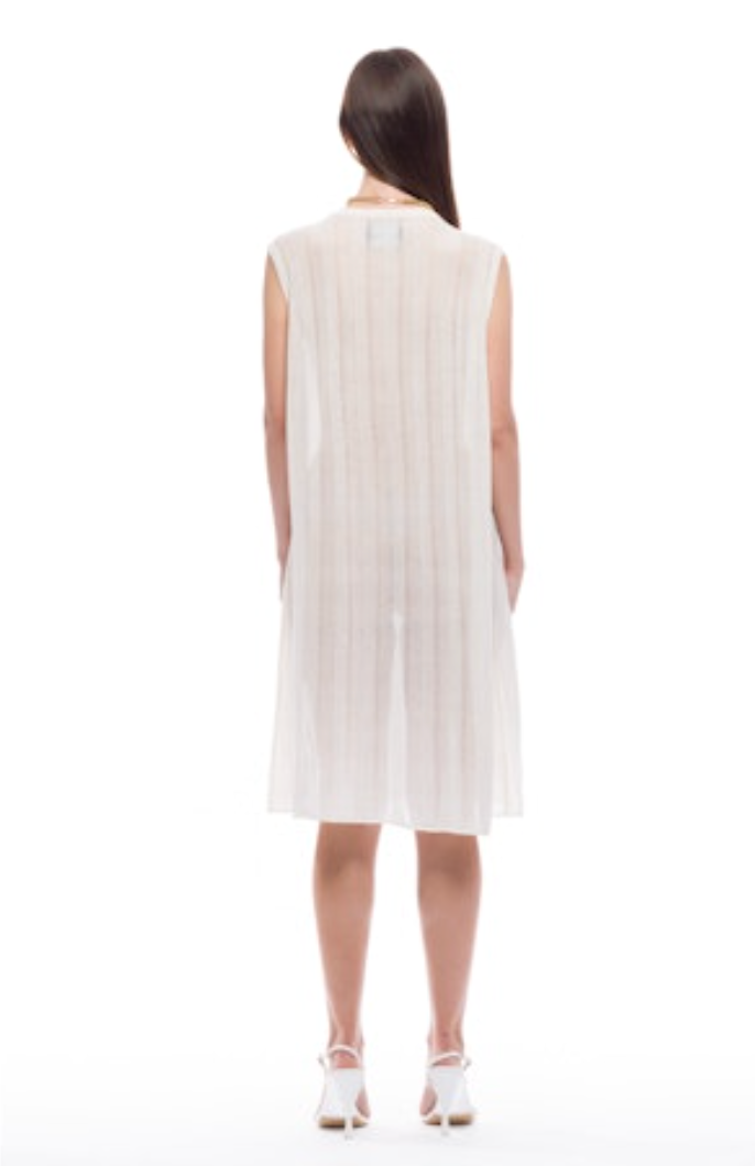 River Knit Dress in Cream | Toit Volant