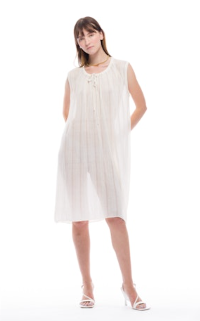 River Knit Dress in Cream | Toit Volant