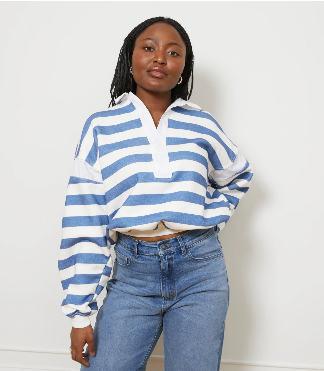 Camilla Collard Sweatshirt in Royal Stripe | Loup