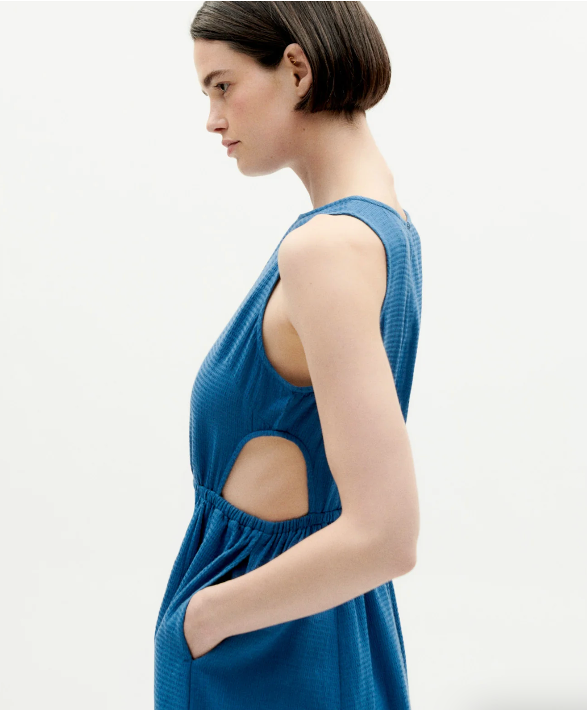 Blue Kin Cut out Dress | Thinking Mu