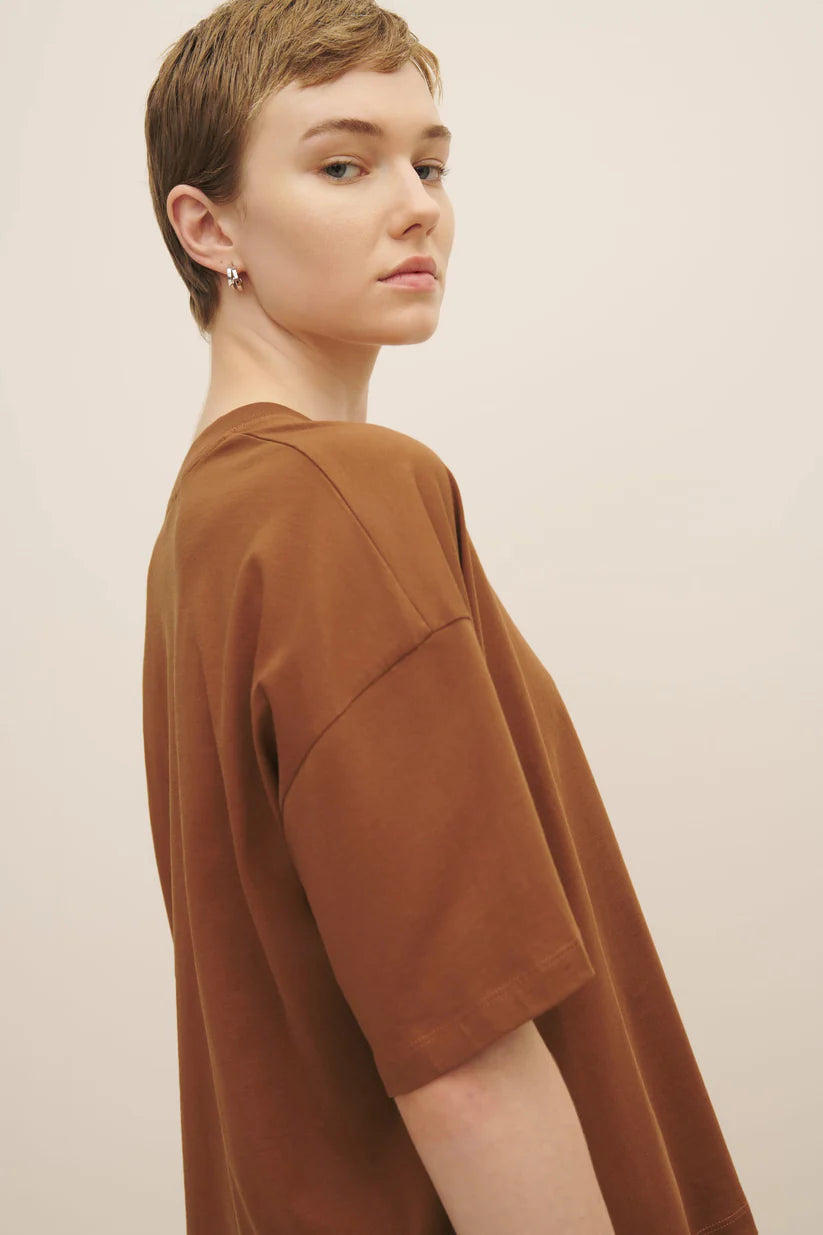 Oversized Boxy Tee in Burnt Umber | Kowtow