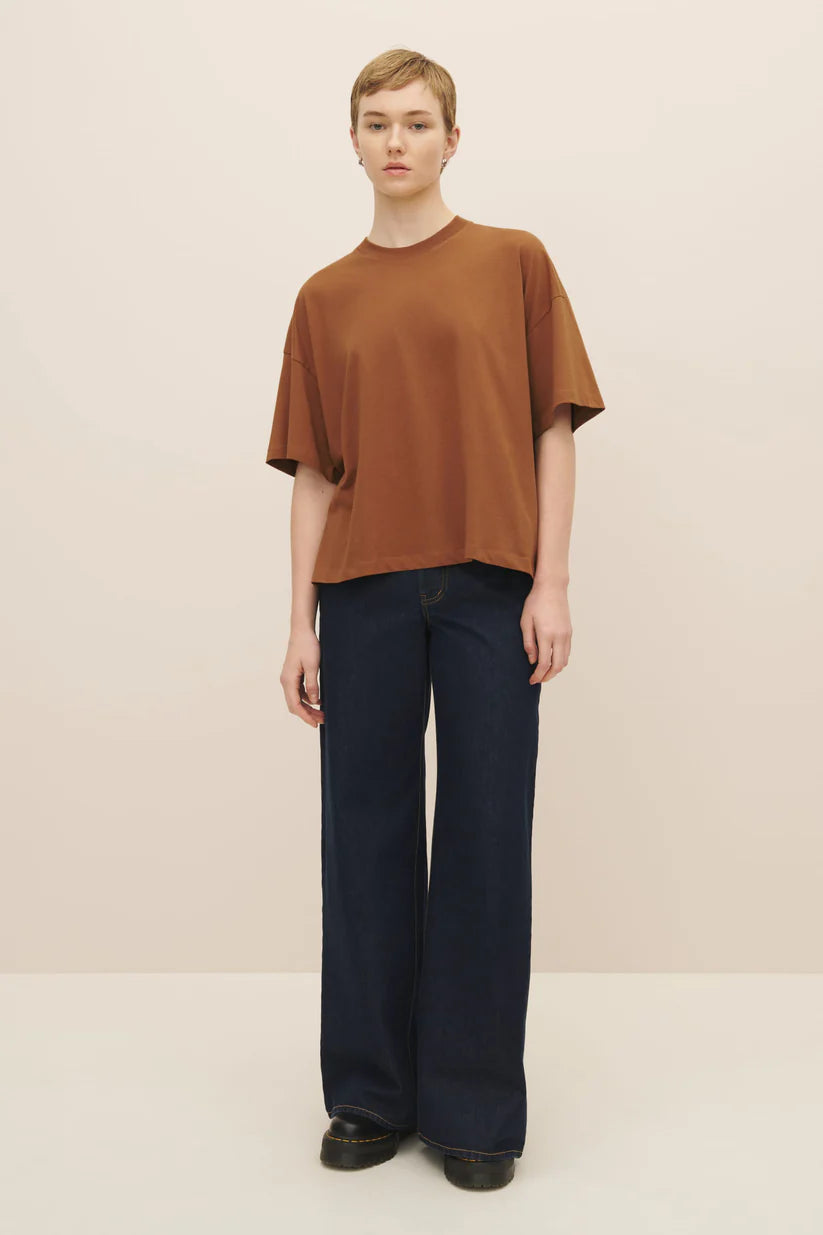 Oversized Boxy Tee in Burnt Umber | Kowtow