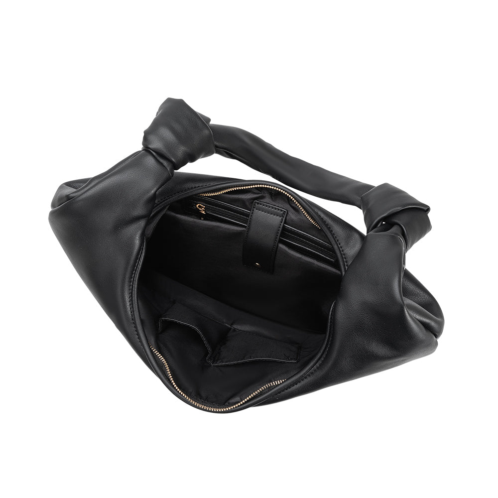 Stella Black XL Recycled Vegan Shoulder Bag | Melie Bianco